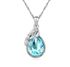 Picture of Teardrop Austrian Crystal Pendant Necklace - Blue Austrian Crystal