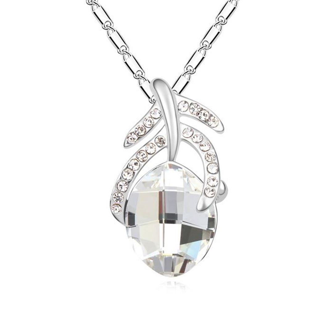 Picture of Special Austrian Crystal Pendant Necklace - White Austrian Crystal