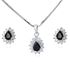 Picture of Crystal Earring Necklace Set - Black Zircon Crystal