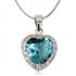 Picture of Heart Shaped Crystal Pendant Necklace - Blue Zircon Crystal